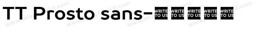 TT Prosto sans字体转换